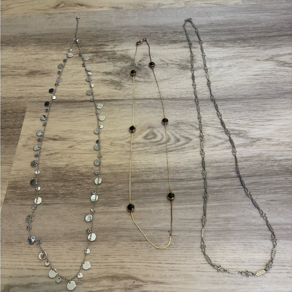 Lot of 3 long dress necklaces